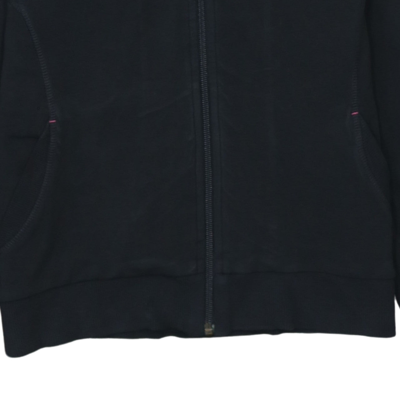 Puma Womens Black Full Zip Hoodie Size 12 Hooded Sweatshirt