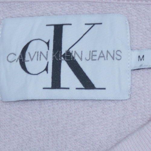 Calvin Klein Jeans Women’s Pink Logo Pullover Sweatshirt M