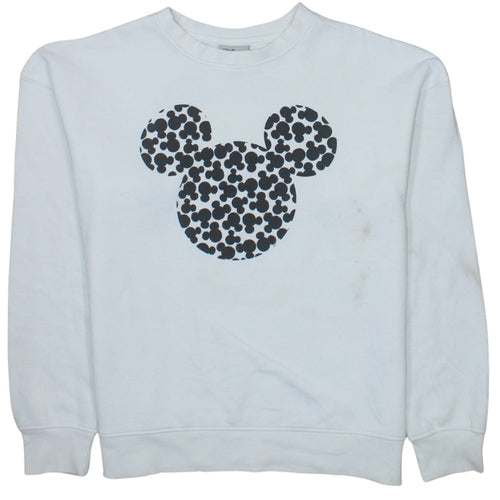 Disney Primark Women White Mickey Mouse Pullover Sweatshirt XS