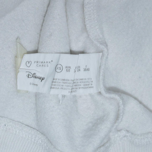 Disney Primark Women White Mickey Mouse Pullover Sweatshirt XS