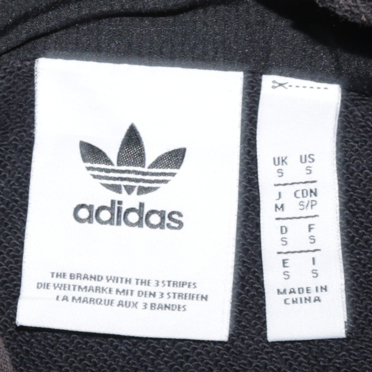 Adidas Men's Black Full Zip Hoodie Size S Regular Fit