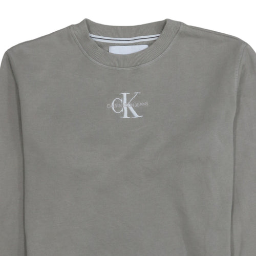 Calvin Klein Jeans Men's Grey Crew Neck Pullover Sweatshirt M