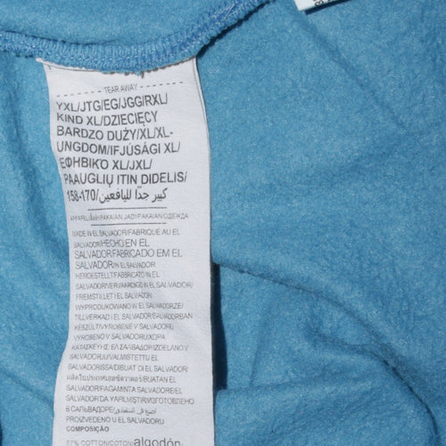Under Armour Boys Blue Hoodie YXL Loose Fit Cotton Blend Pullover