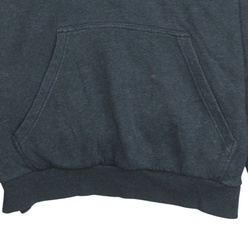 Adidas Mens Dark Grey 1/2 Zip Hoodie Large Pullover Three Stripe Logo