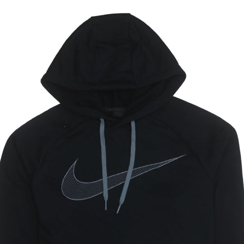 Nike Men’s Black Dri-Fit Pullover Hoodie Size M Lightweight Sportswear