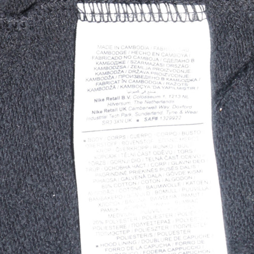 Nike Men's Black Full Zip Hoodie Small Regular Fit Fleece Sportswear