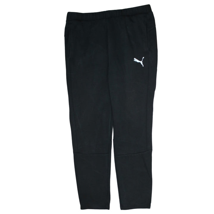 Puma Men's Black Jogger Trousers Size M Regular Fit Fleece Sportswear