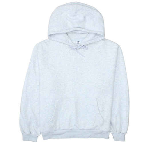 Adidas Women Grey Pullover Hoodie Size 12 Cotton Casual Sweatshirt