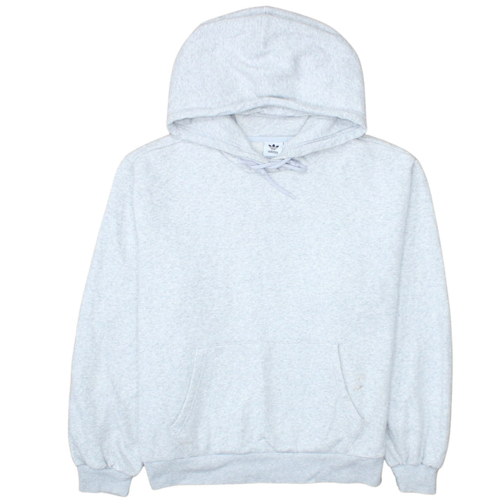 Adidas Women Grey Pullover Hoodie Size 12 Cotton Casual Sweatshirt