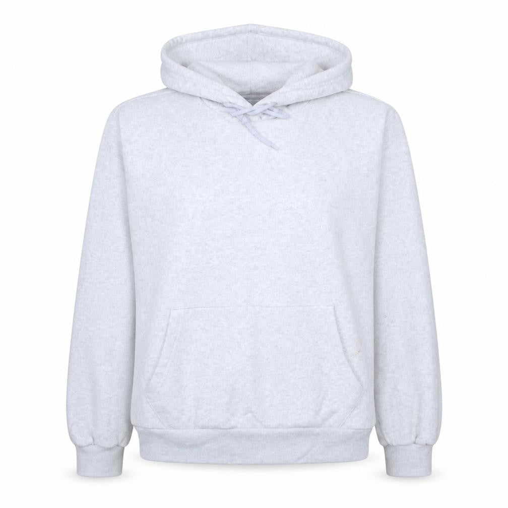Front view of Adidas Women Grey Pullover Hoodie, size 12, Cotton Casual Sweatshirt
