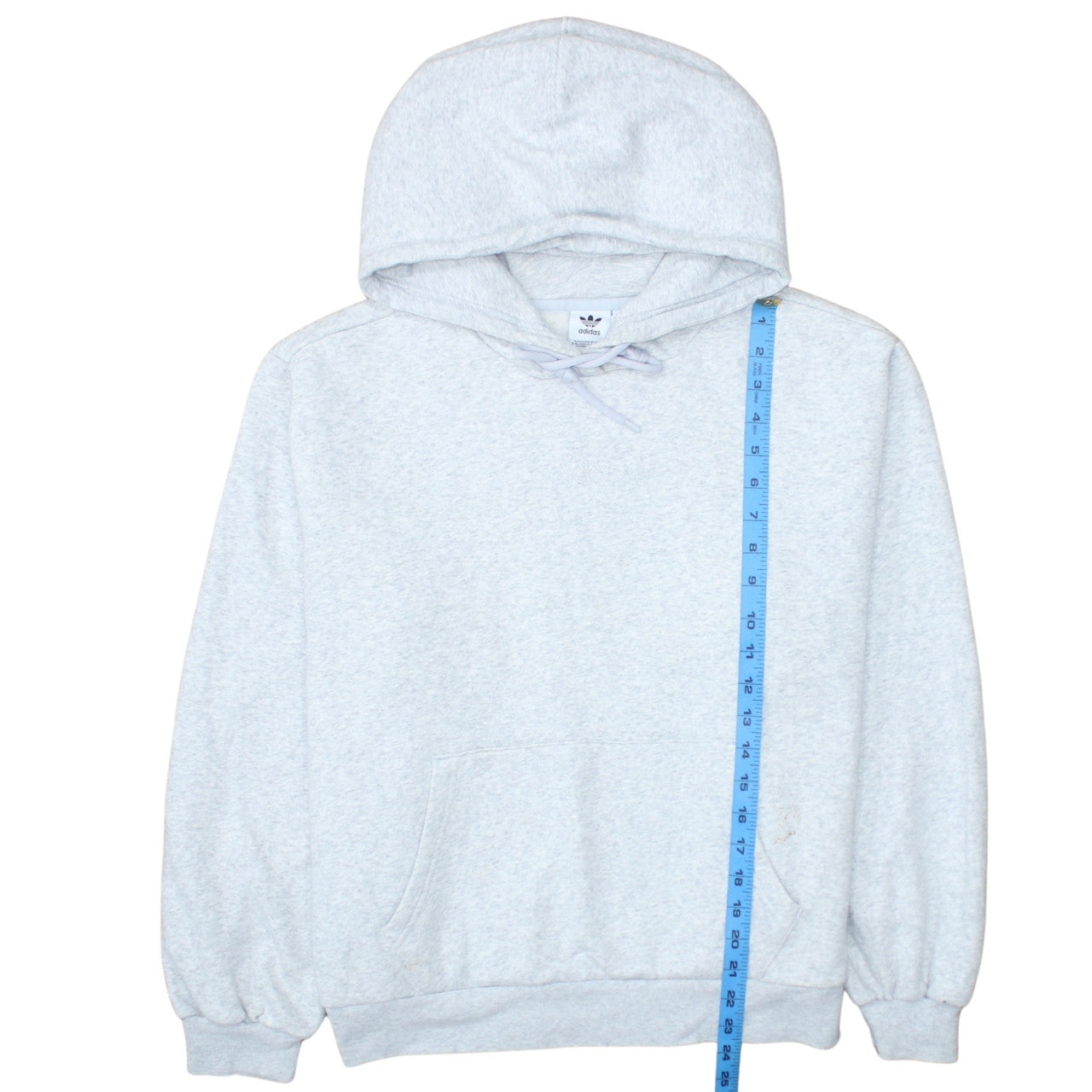 Adidas Women Grey Pullover Hoodie Size 12 Cotton Casual Sweatshirt