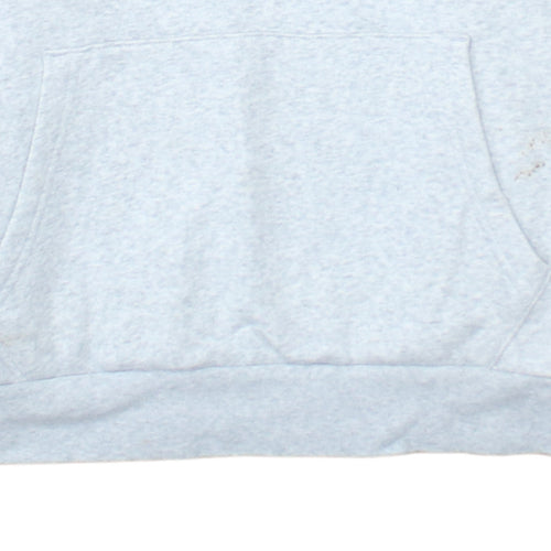 Adidas Women Grey Pullover Hoodie Size 12 Cotton Casual Sweatshirt