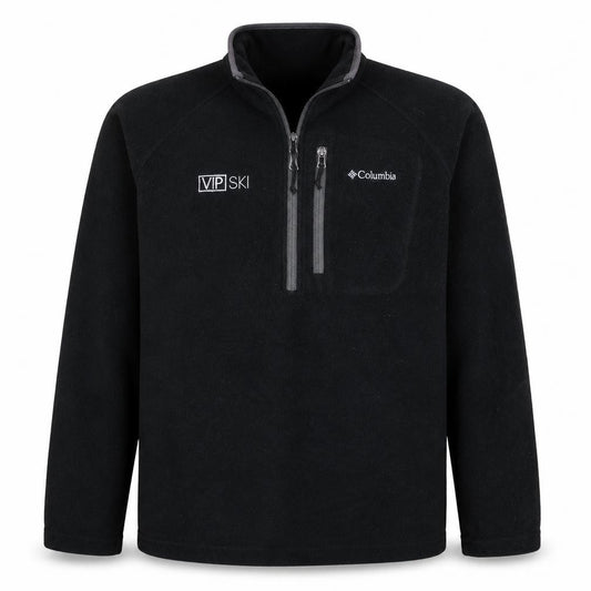 Columbia Men's Black Fleece Ski Jacket L 1/4 Zip Outdoor Winter