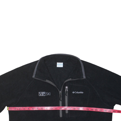 Columbia Men's Black Fleece Ski Jacket L 1/4 Zip Outdoor Winter