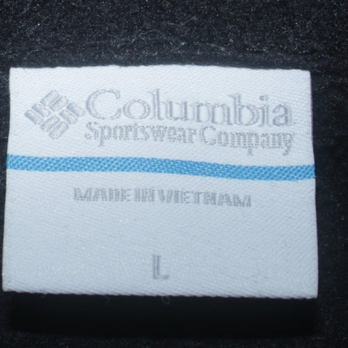 Columbia Men's Black Fleece Ski Jacket L 1/4 Zip Outdoor Winter