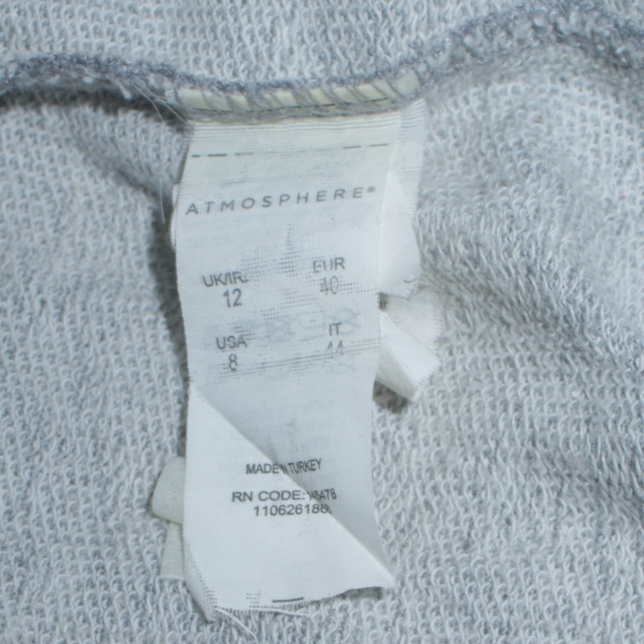 Disney Atmosphere Womens Grey Mickey Mouse Sweatshirt Size 12