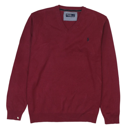 Polo Ralph Lauren Men's Red Cotton V-Neck Jumper XL