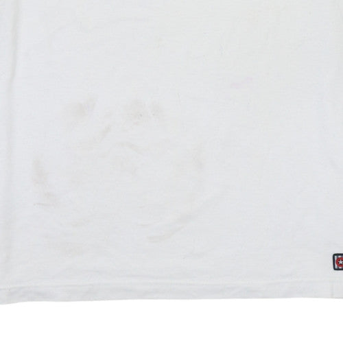 Adidas Mens White 2XL Vintage Graphic Logo Sports T-Shirt