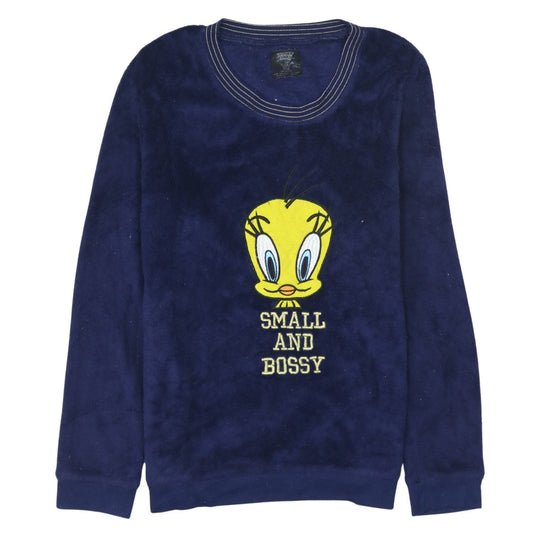 Looney Tunes Women’s Blue Velour Tweety Nightshirt Size S