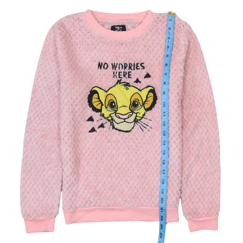 Disney Women's Pink Fleece The Lion King Pyjama Top XS