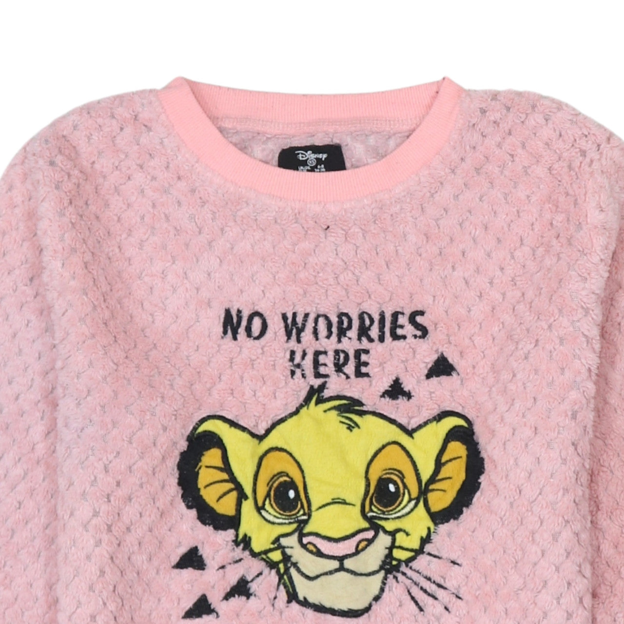 Disney Women's Pink Fleece The Lion King Pyjama Top XS