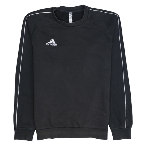 adidas Men's Black Small Pullover Crew Neck Sweatshirt
