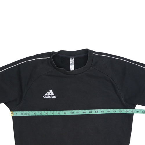 adidas Men's Black Small Pullover Crew Neck Sweatshirt