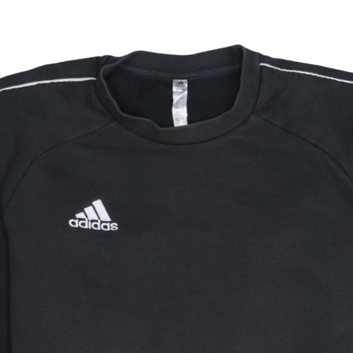 adidas Men's Black Small Pullover Crew Neck Sweatshirt