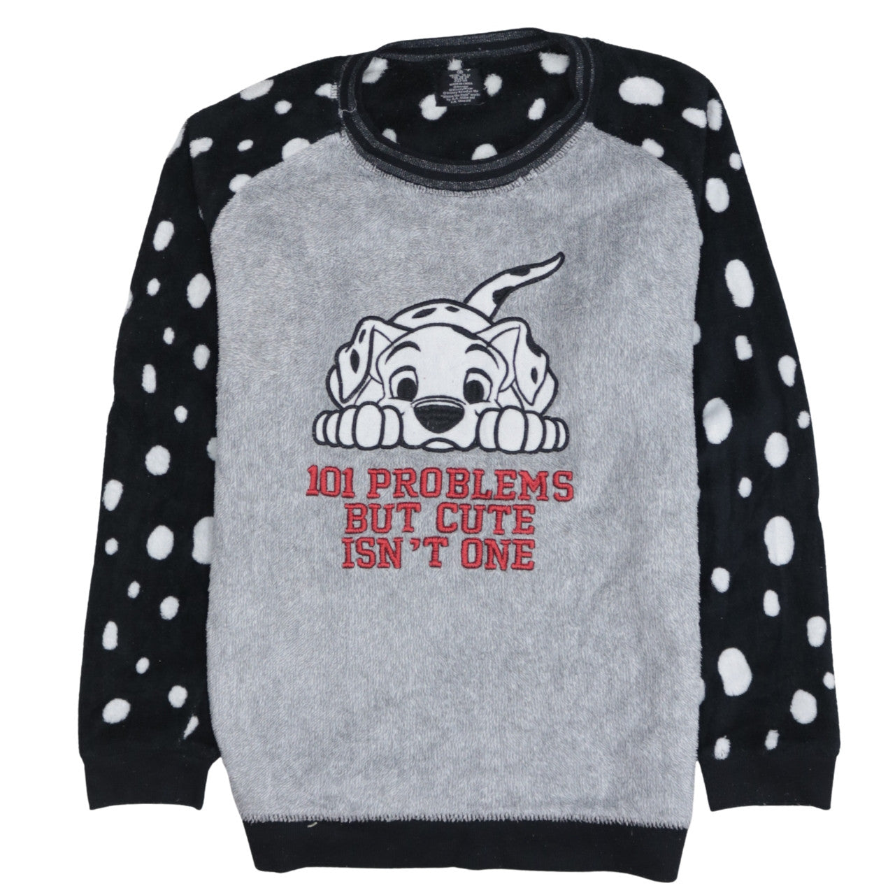 Love to Lounge Disney 101 Dalmatians Grey Fleece Pyjama Top Women’s Size 10-12