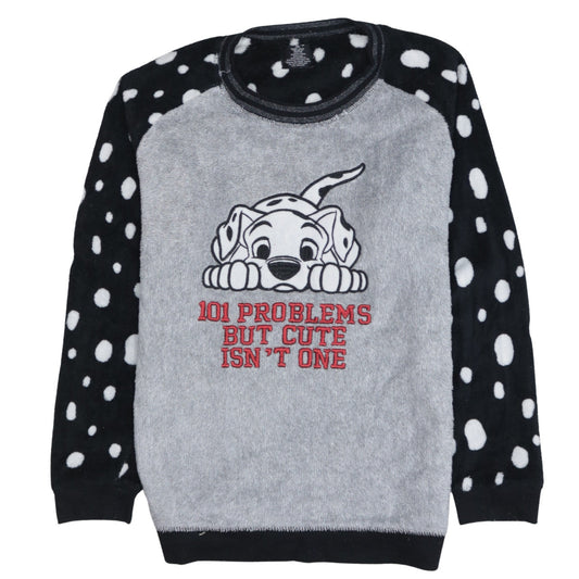 Love to Lounge Disney 101 Dalmatians Grey Fleece Pyjama Top Women’s Size 10-12
