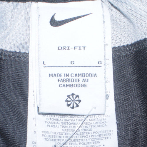 Nike Men's Black Dri-FIT Track Pants L Tapered Leg Sportswear