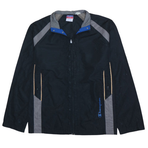 Champion Mens Black M Polyester Windbreaker Sports Jacket