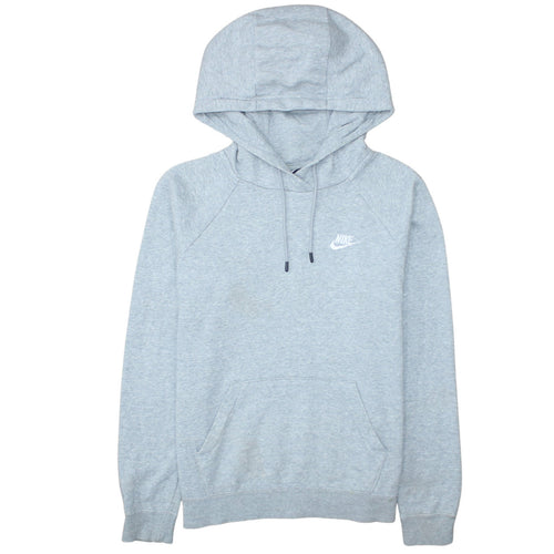 Nike Men's Grey Pullover Hoodie Small Fleece Logo Sportswear
