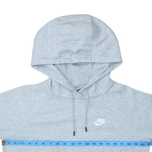Nike Men's Grey Pullover Hoodie Small Fleece Logo Sportswear