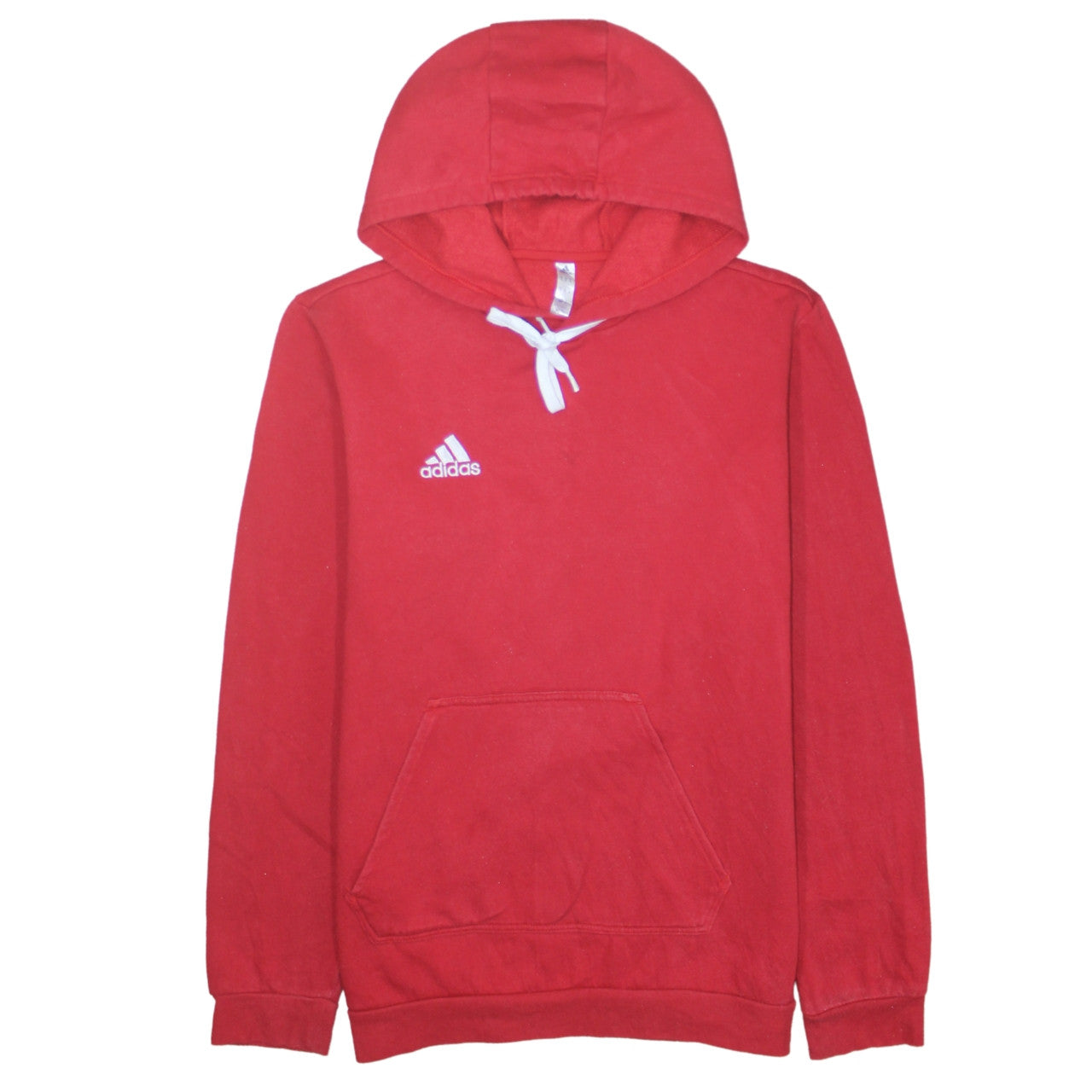 Adidas Men's Red Pullover Hoodie Medium Sports Style