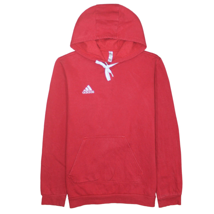 Adidas Men's Red Pullover Hoodie Medium Sports Style