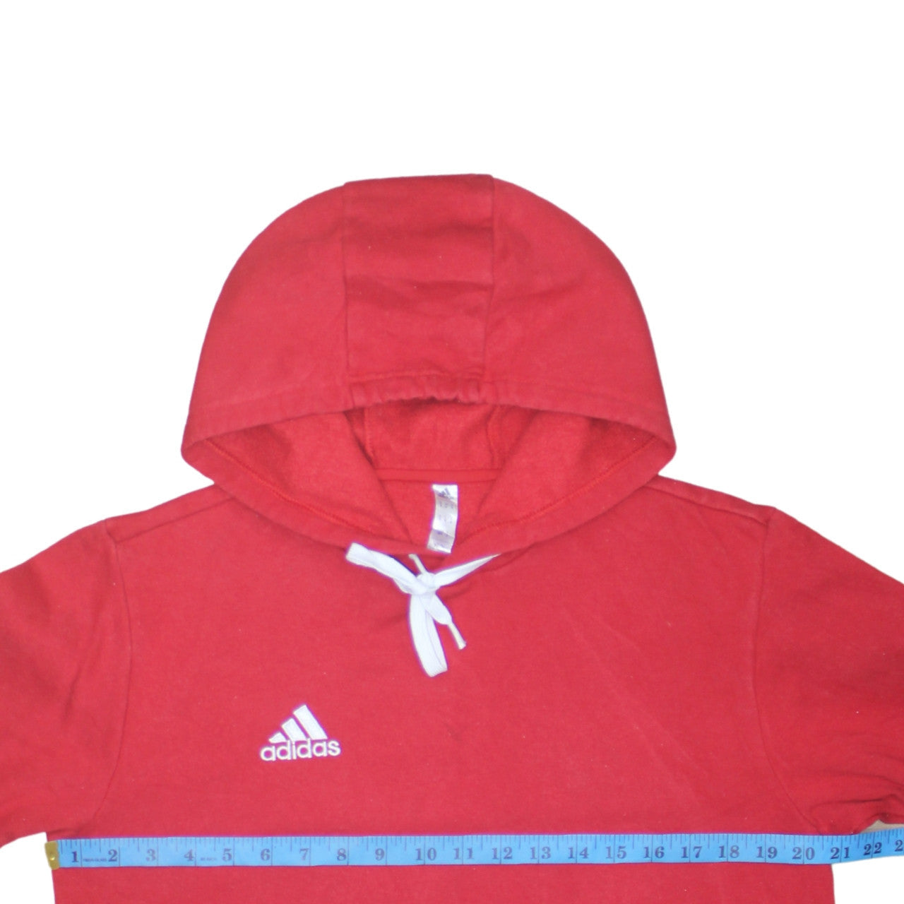 Adidas Men's Red Pullover Hoodie Medium Sports Style