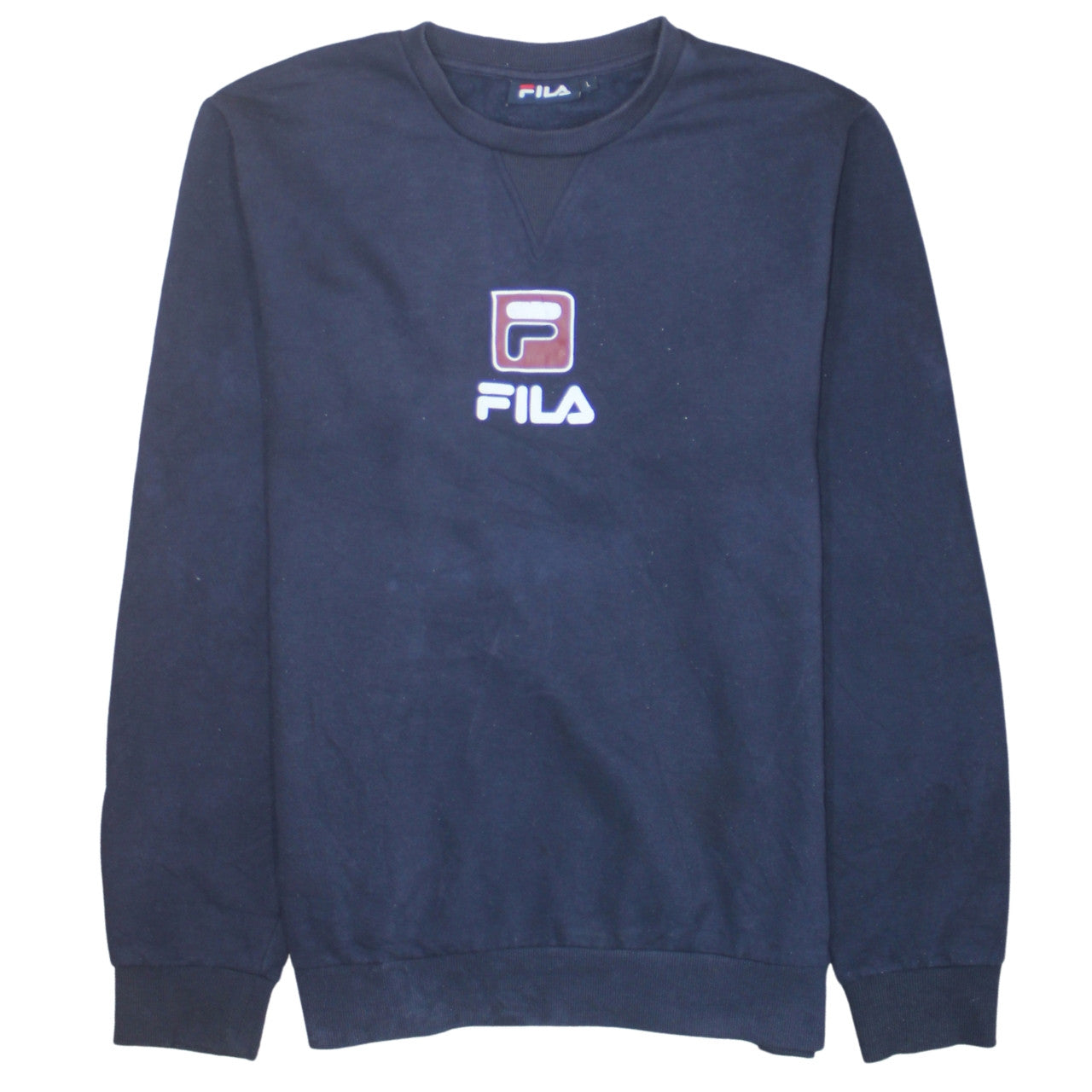 FILA Mens Blue Logo Crew Neck Sweatshirt L Regular Fit