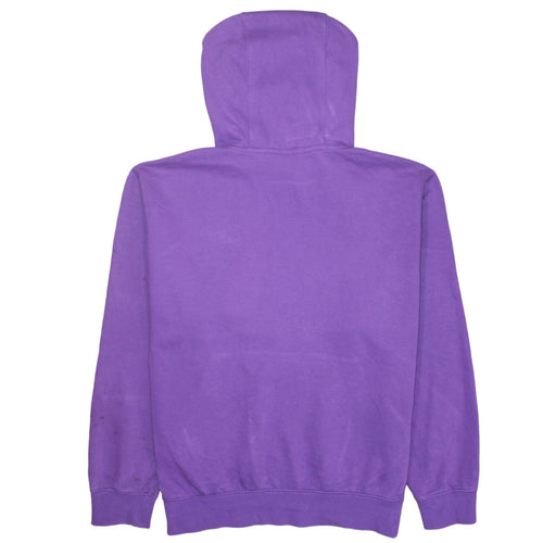 Nike Women Purple Pullover Hoodie Size L Cotton Blend Logo Sweatshirt