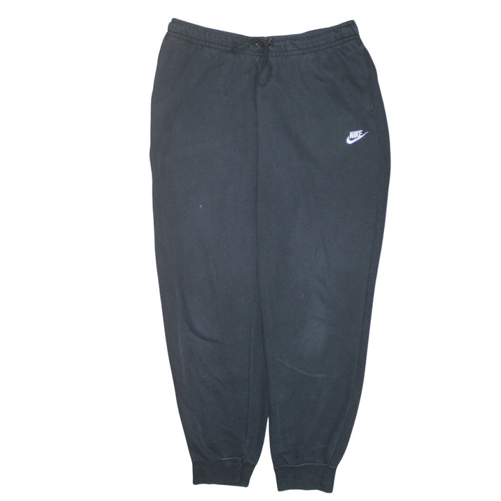 Nike Mens Black Jogger Trousers L Regular Fit Fleece Activewear