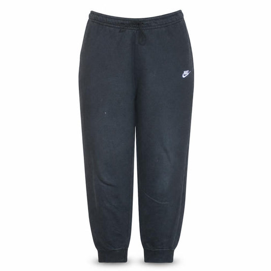 Front view of Nike men’s black jogger trousers l regular fit fleece activewear