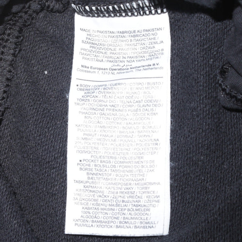 Nike Mens Black Jogger Trousers L Regular Fit Fleece Activewear