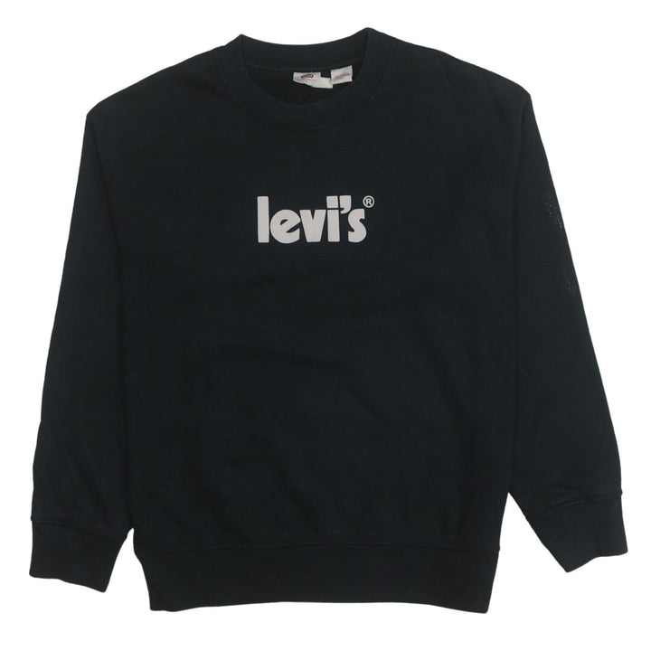 Levi's Men's Black Logo Crew Neck Sweatshirt M