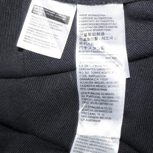 Levi's Men's Black Logo Crew Neck Sweatshirt M