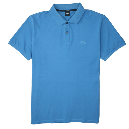 Hugo Boss Men's Blue Pima Cotton Regular Fit Polo Shirt XL
