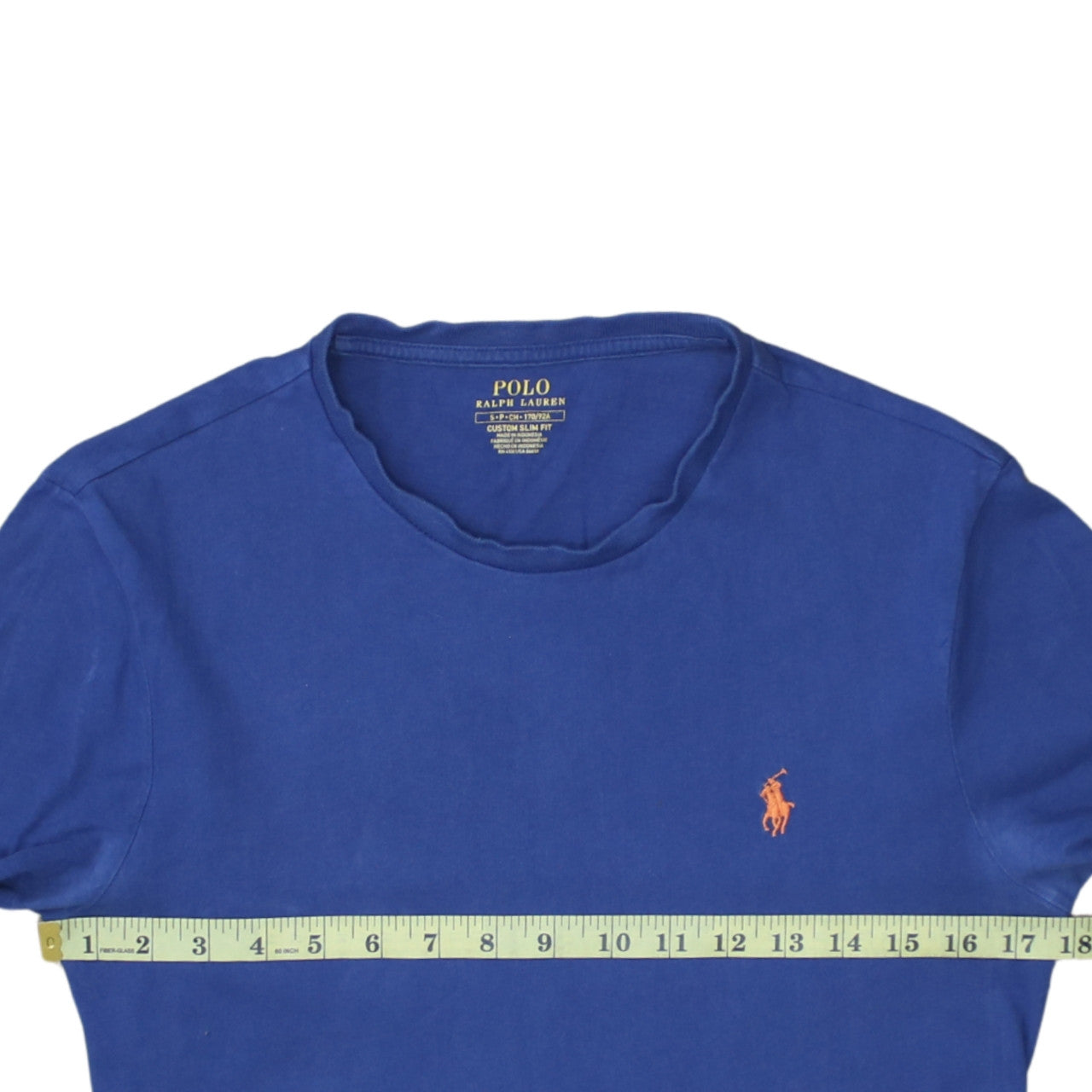 Ralph Lauren Men's Blue Custom Slim Fit Cotton T-Shirt Size S