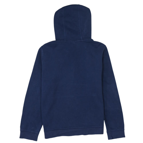 Nike Women's Navy Blue Pullover Hoodie L Cotton Blend Logo Casual