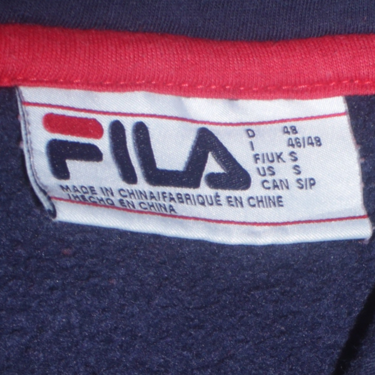 Fila Men's Multicoloured Logo Pullover Hoodie Size S