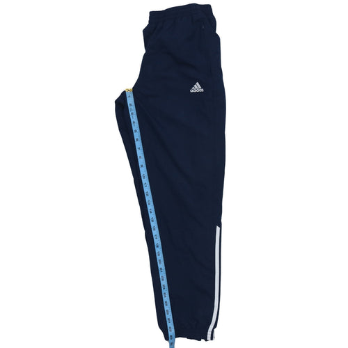Adidas Men's Blue Track Pants Size S Elastic Waist Lightweight Activewear