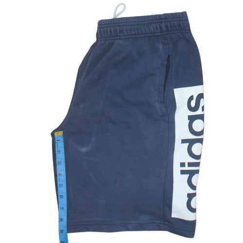 Adidas Men's Blue Medium Athletic Jersey Shorts with Pockets